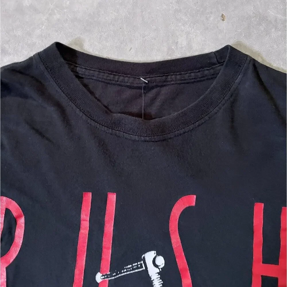 2000s Vintage Rush Black Band T Shirt -L